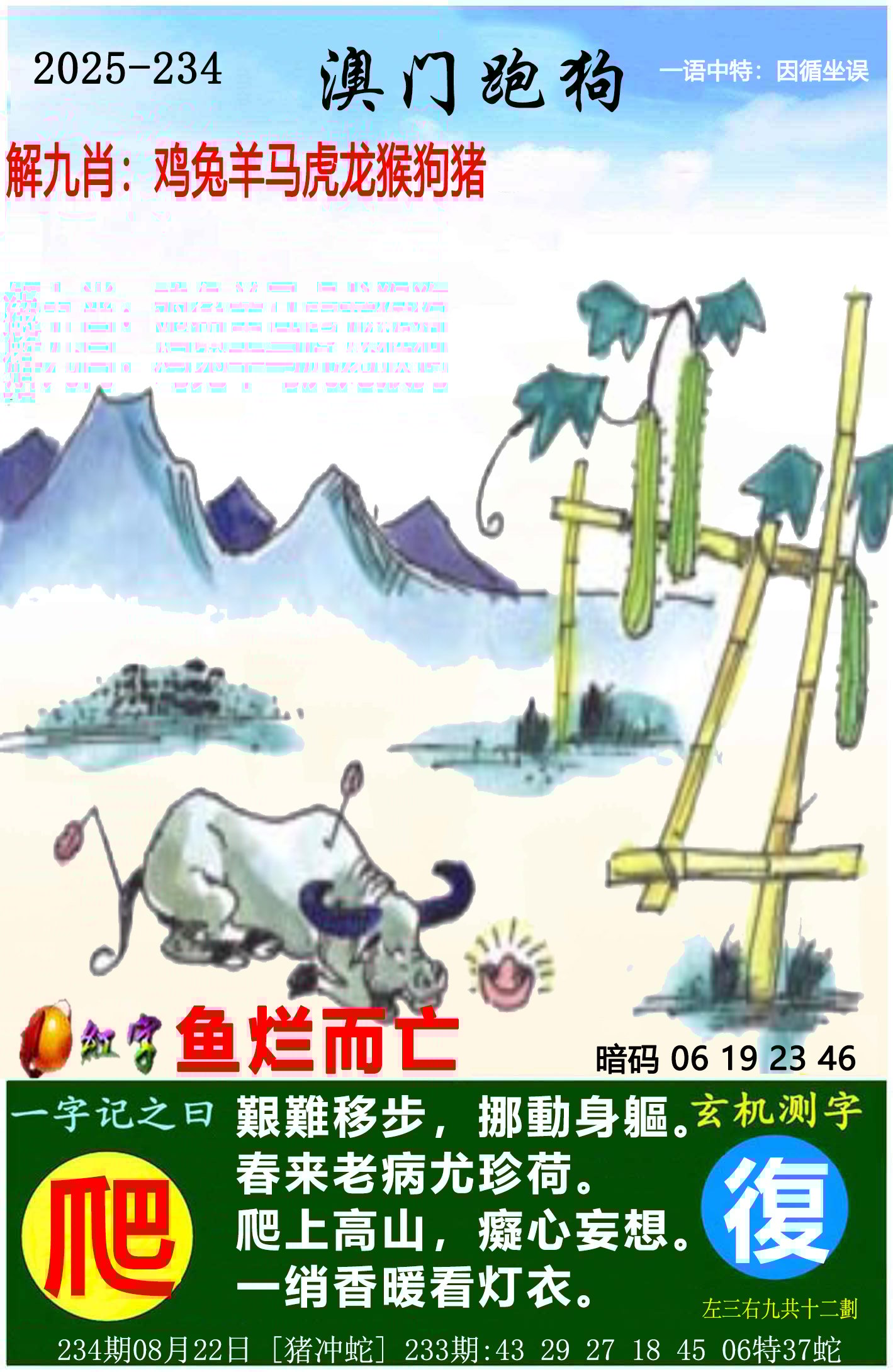 234期澳门跑狗图