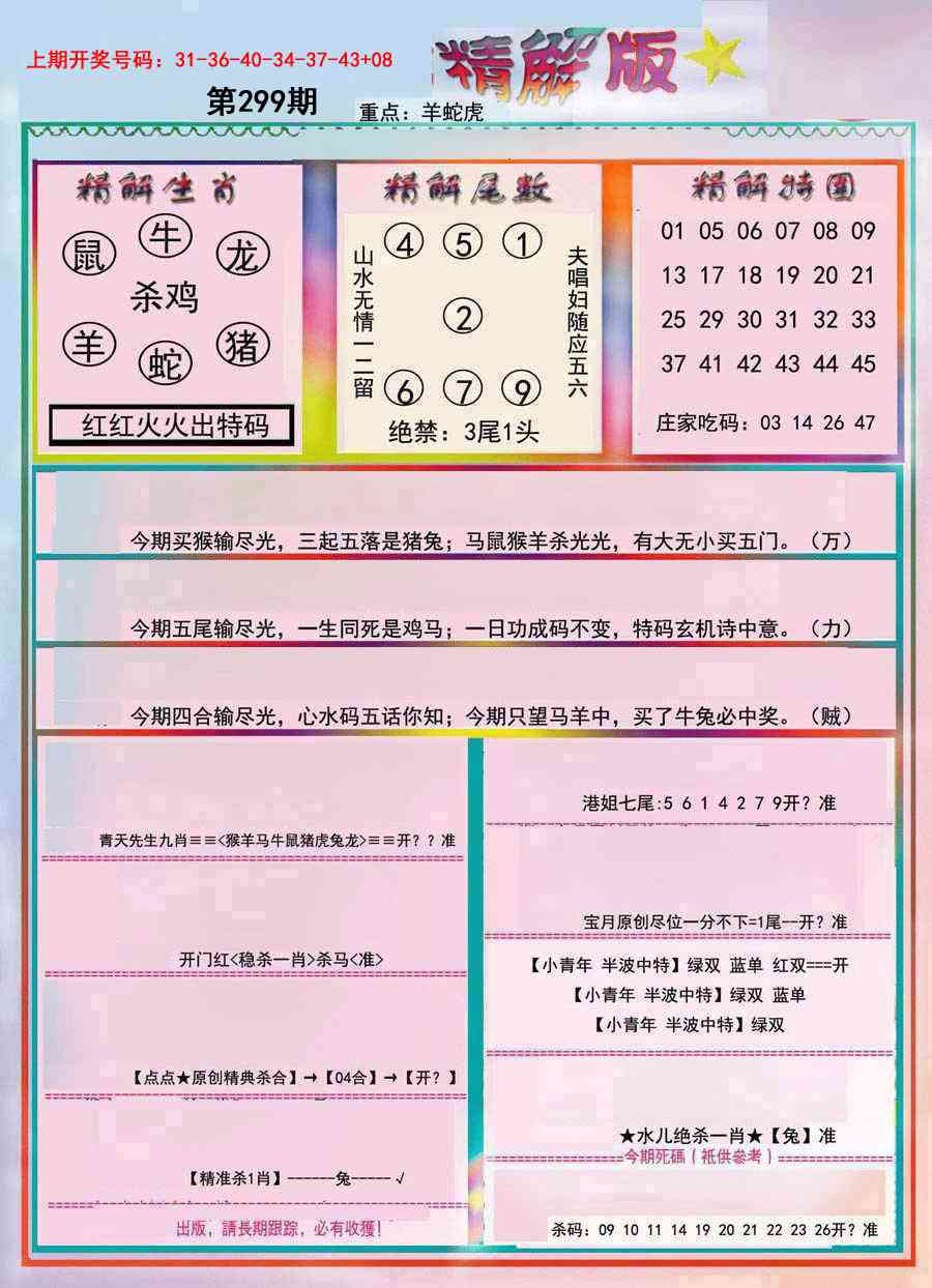 图片如未更新，可能正在上传中，或者开奖日再来看看，不便之处请谅解！